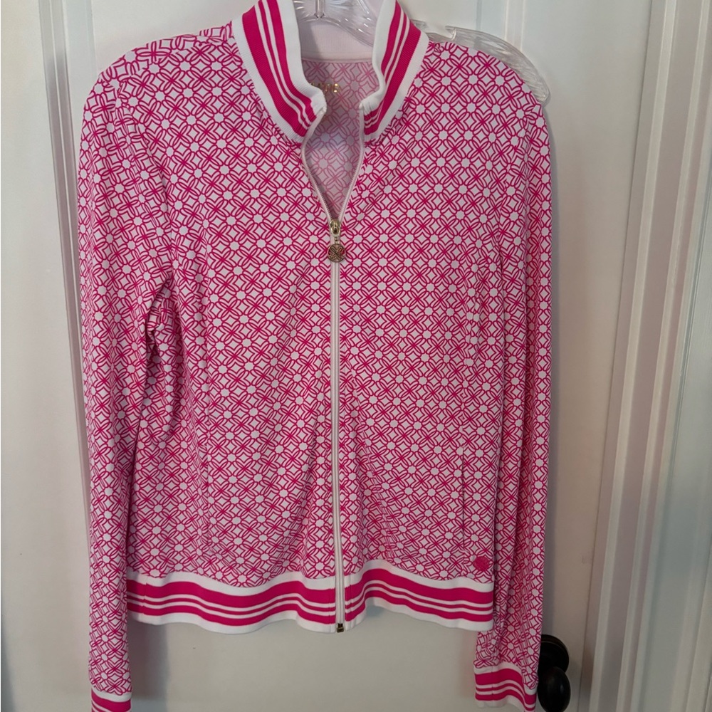Lilly Pulitzer Luxletic Women’s Pink Patterned zip Jacket